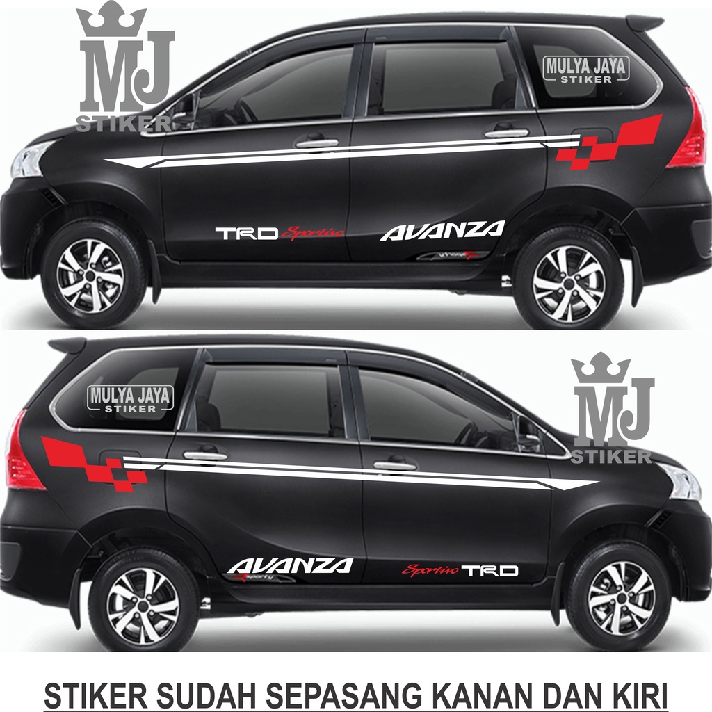 Jual PROMO STIKER CUTTING STIKER STRIPING MOBIL TOYOTA AVANZA DAN TRD SPORTIVO KODE 04 Indonesia Shopee Indonesia