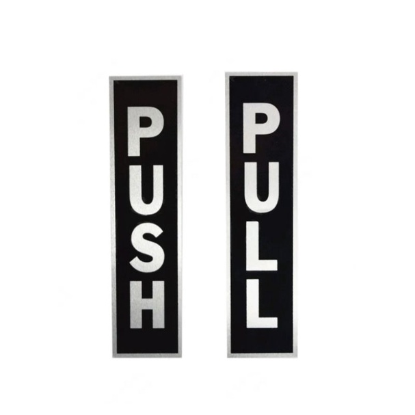 

set stiker pull dan push bahan aluminium