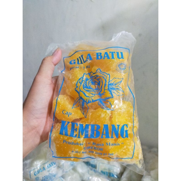 

RB22 Gula Batu Madu Cap Kembang Khas Kota Cirebon Kemasan 1 Kg