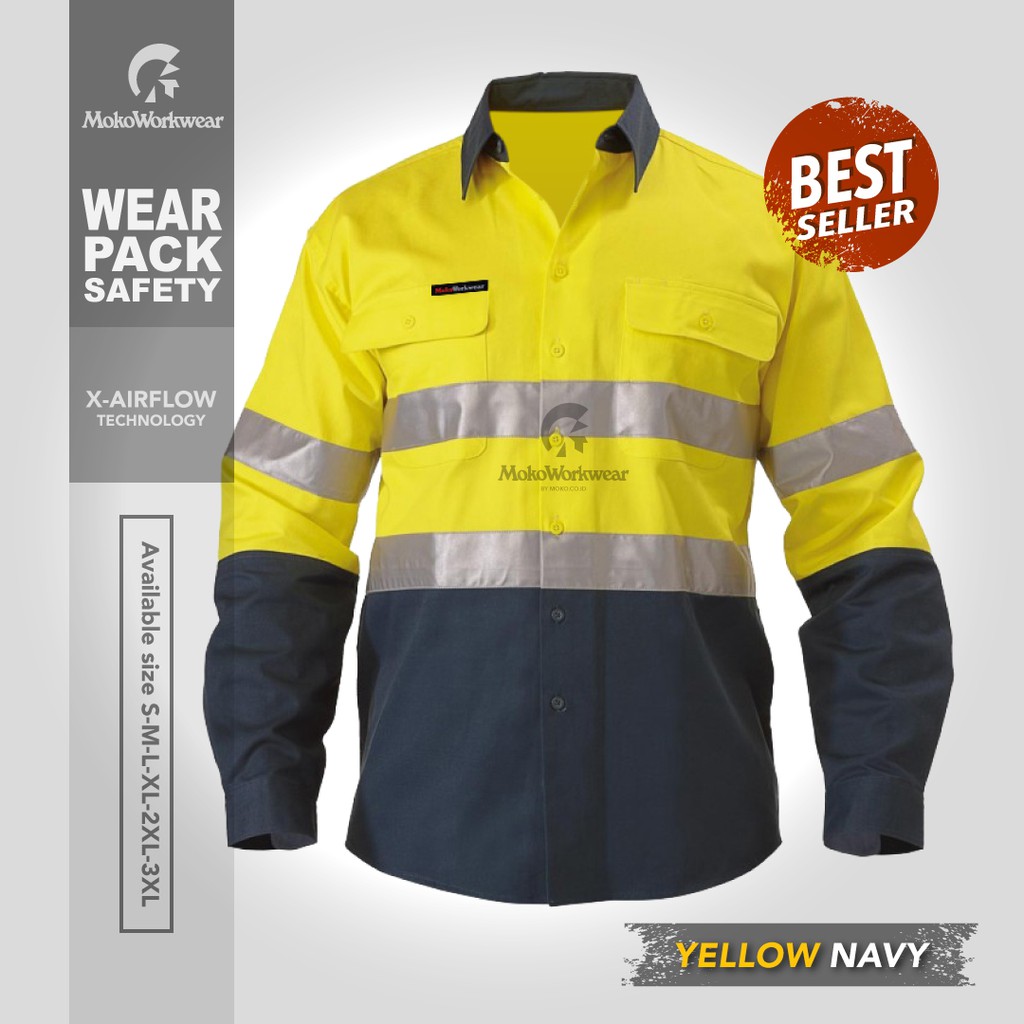 SERAGAM SAFETY LAPANGAN / PAKAIAN WEARPACK LAPANGAN KUNING DONGKER