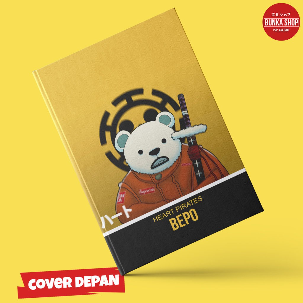 

Note Book Anime One Piece Heart Pirates Bepo Zou Hardcover A5 Buku Tulis Catatan Note Agenda Planner