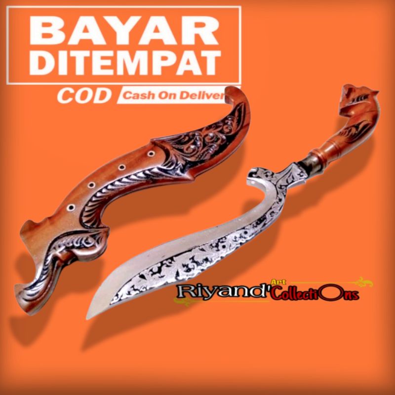 KUJANG JUMBO TAJAM UKIR BATIK BAJA PER