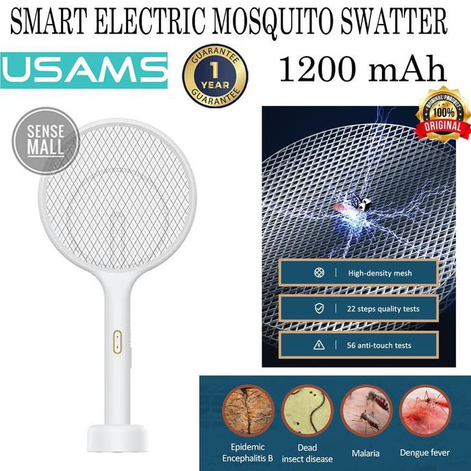 MOSQUITO KILLER LAMP RAKET NYAMUK UV LIGHT US-ZB144 USAMS ORIGINAL - Putih