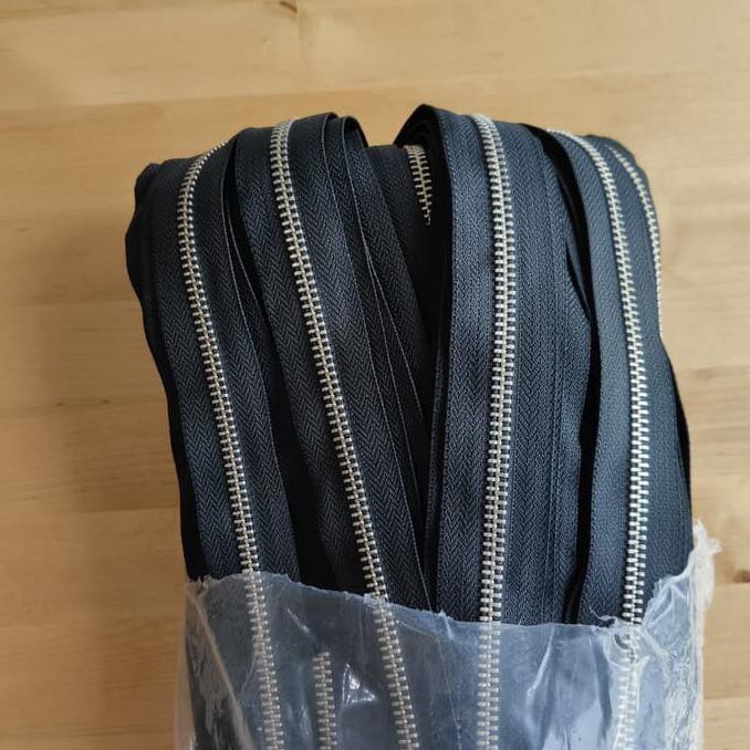YKK zipper ritsleting resleting besi no 5 dua arah - nickel BERGARANSI