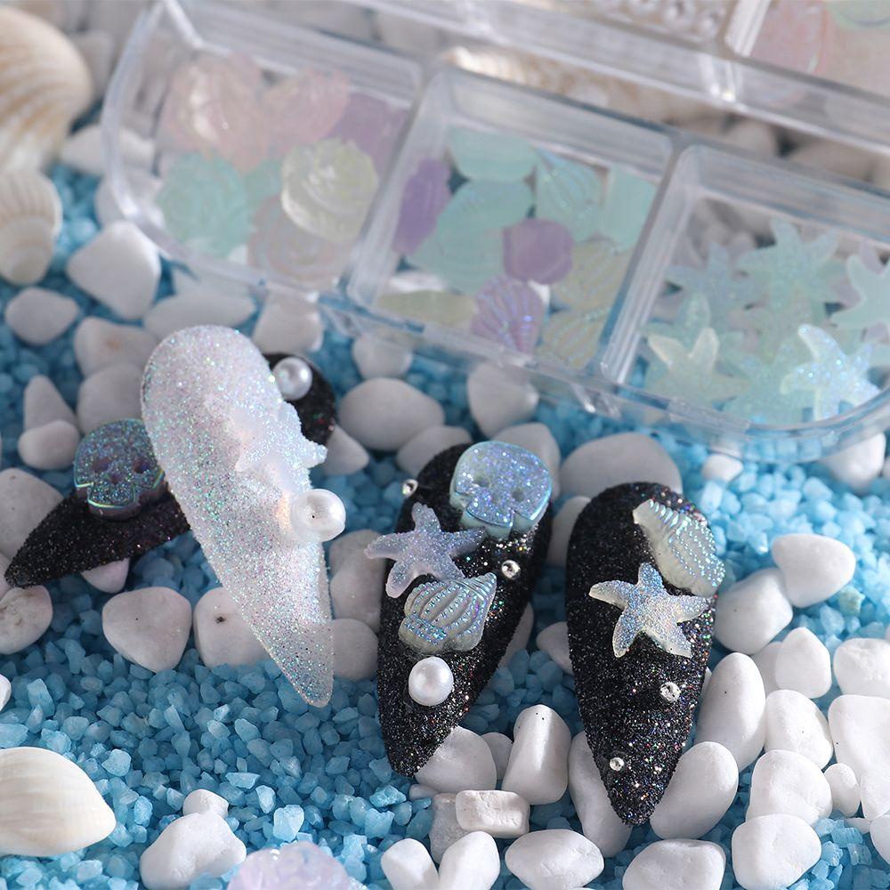 Mxbeauty Bercahaya Pesona Kuku Glitter Tengkorak Camelia Mawar Mutiara Perhiasan Kuku Kristal DIY Manicure Aksesoris