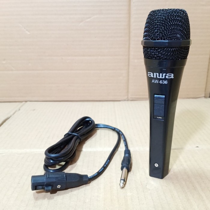 MIC HANDLE KABEL AIWA AW 636 LEGENDARY VOCAL MICROPHONE