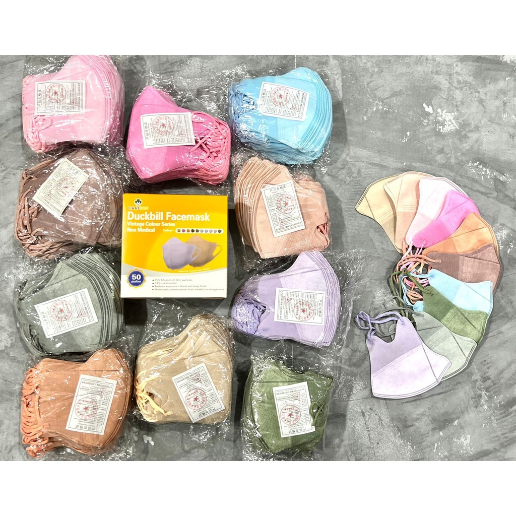 MASKER DUCKBILL CAREION FACEMASK WARNA ISI 50PC