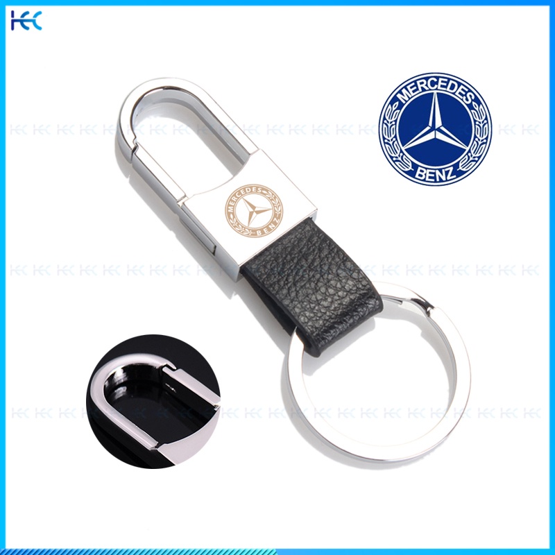 Gantungan Kunci Mobil / Motor Strap Kulit Untuk Benz