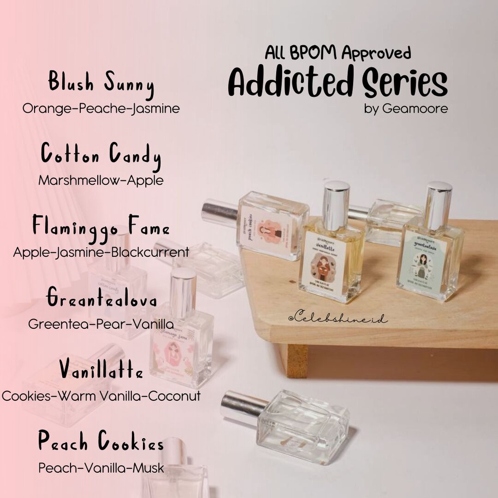 (BPOM) ADDICTED SERIES PARFUM by GEAMOORE PARFUME 15ml Celebshine