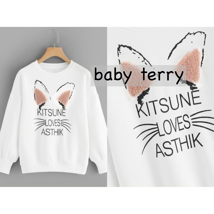 grosir fashion jakarta - baju atasan SWEATER wanita KISTUNE LOVES