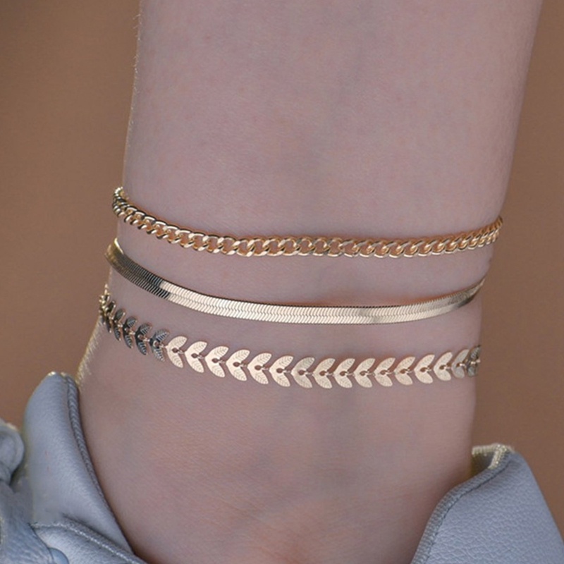 Gelang Kaki Warna Silver Bentuk Hati Gaya Bohemian Untuk Wanita