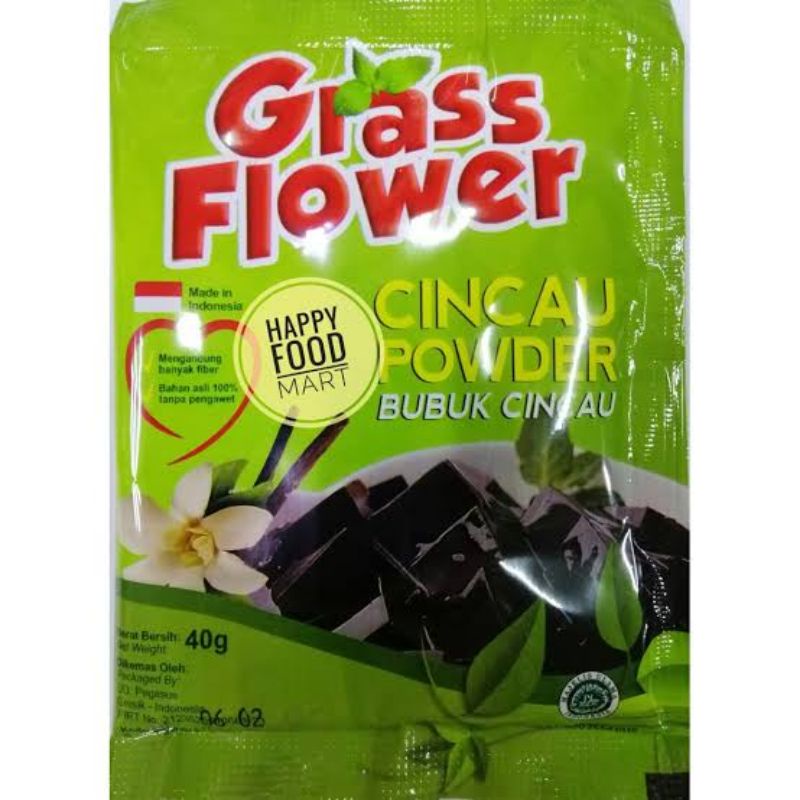 Cincau Bubuk. Serbuk Cincau. Bubuk Cincau Hitam Grass Flower Powder 40 Gram