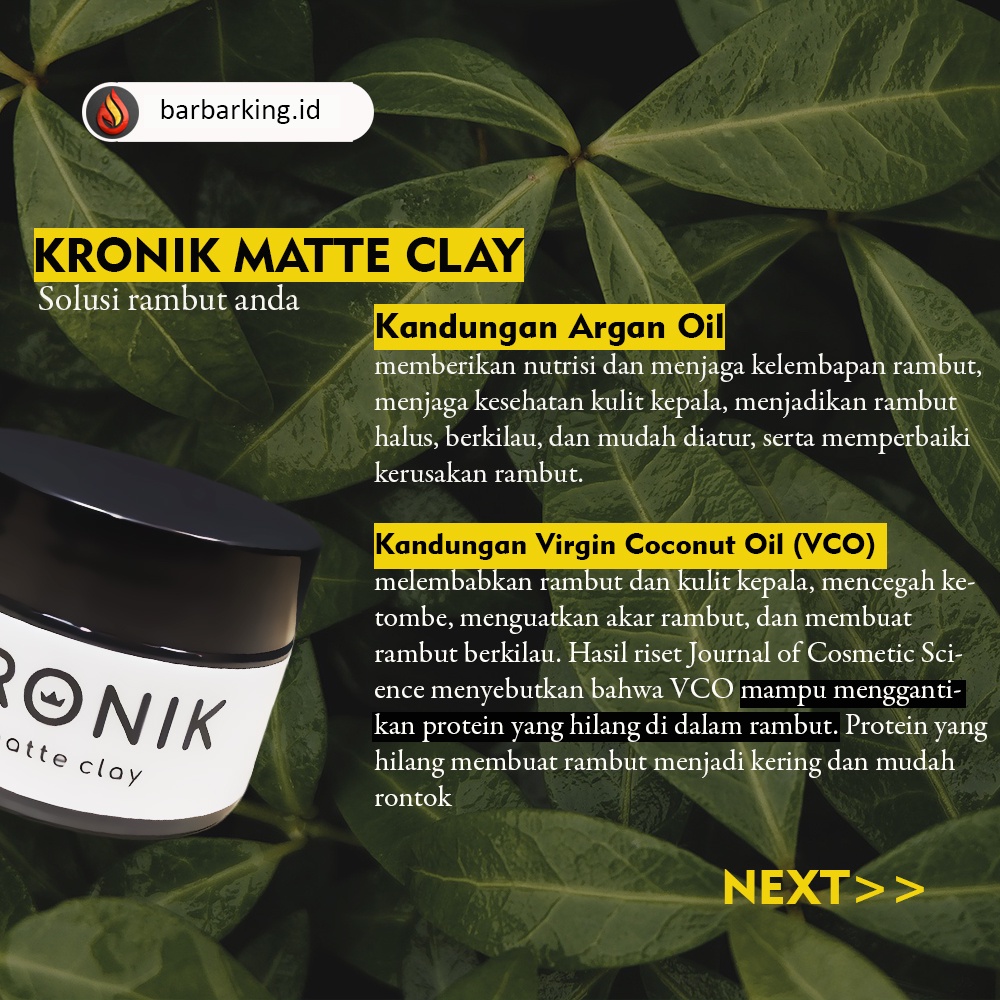 Pomade rambut clay oil based vanila bubble gum kronik pomade pelembab rambut kering pria cool