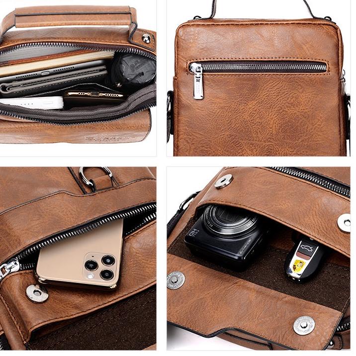 (MURAH) CURREN 8642 Tas Selempang Pria Kulit Messenger Anti Air CURRENOS