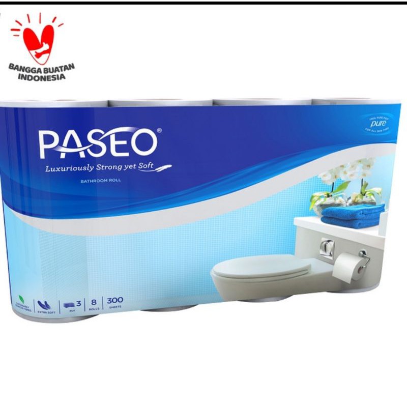 Tissue PASEO toilet elegant 8 roll / Tisue tisu gulung wc