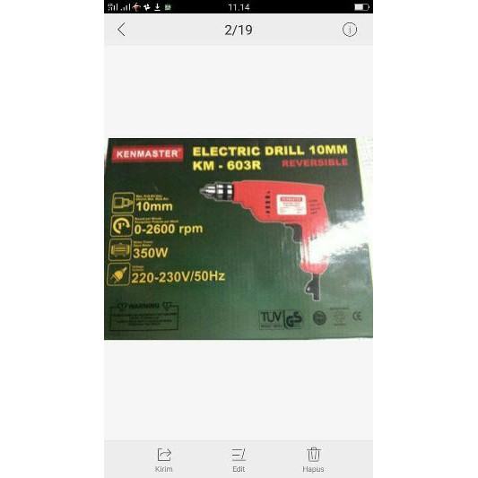 Unik Bor Listrik Kenmaster Bor Tangan  Reversible Bolak Balik Berkualitas