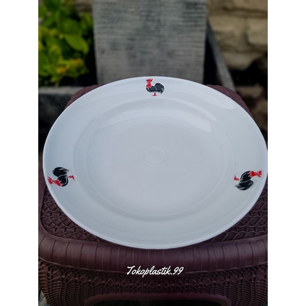 Piring plastik ayam jago murahhh ✔️GROSIRRR‼️-1