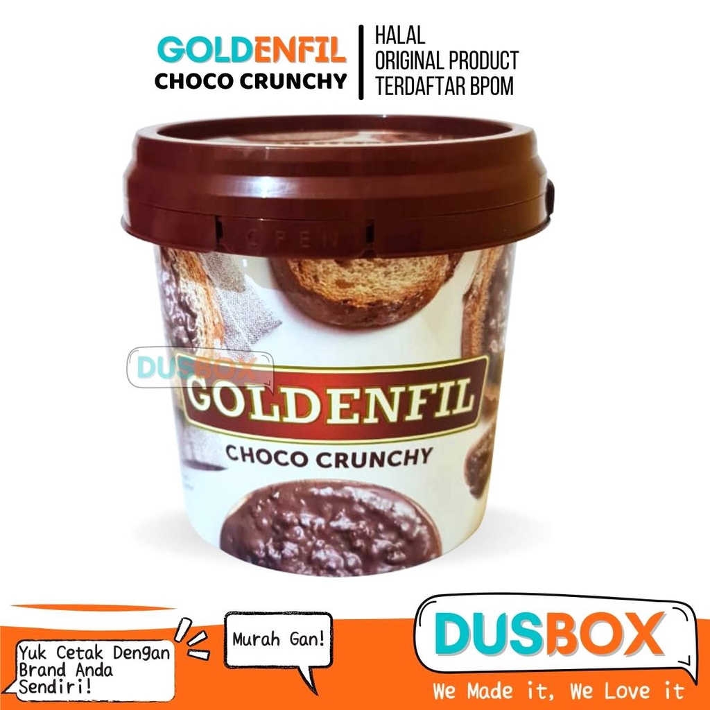 

Goldenfil Choco Crunchy / Selai Roti Bakar / Toping Roti / Selai Roti / Selai Coklat / Olesan Roti