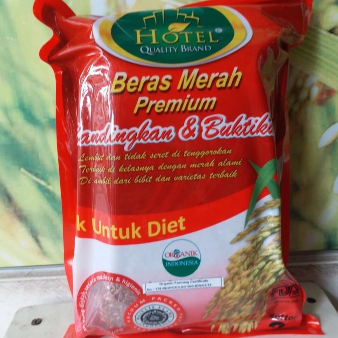 

Beras merah cap hotel 2kg. beras organik