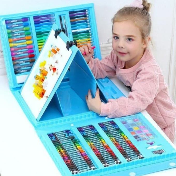 

KN172 Crayon Ak Set 2 pcs Pensil War Alat kis Gbar Sekolah A