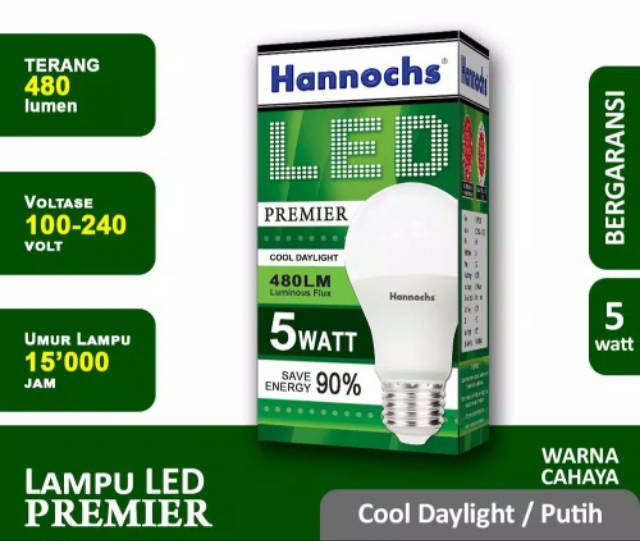 Lampu Led Hannochs Premier 5 watt 5w