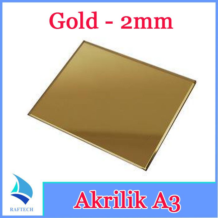 Akrilik A3 Lembaran 2mm Acrylic 2 mm Gold Mirror Marga Cipta