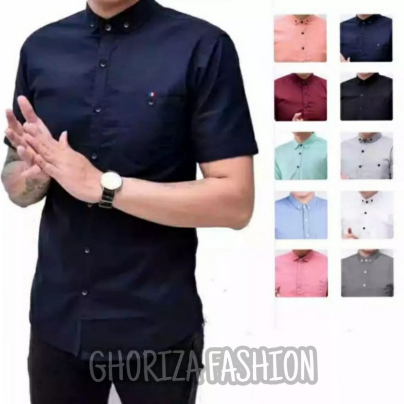 Terlaris TOP 1 DI SHOPEE ORIGINAL KEMEJA PRIA TOP MAN LENGAN PENDEK KASUAL