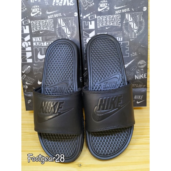 SANDAL NIKE SLIDE BENASSI BLACK / SANDAL SELOP NIKE BENASSI GRADE ORI