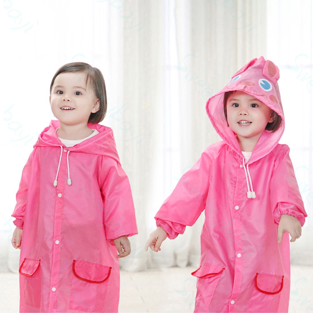 Sweetybayi Coloful jas hujan anak degan topi bentuk hewan raincoat anak