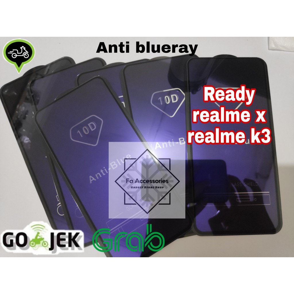 oppo realme x k3 tempered Glass Bluray Anti Blue Light Full 10D 99D realme x k3 tempered glass