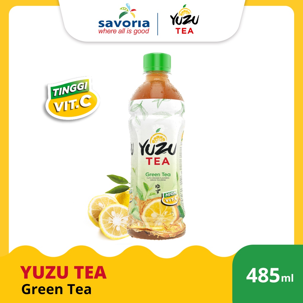 Jual YUZU Green Tea 485 ml Minuman Teh Hijau Rasa Buah Yuzu + Vitamin C