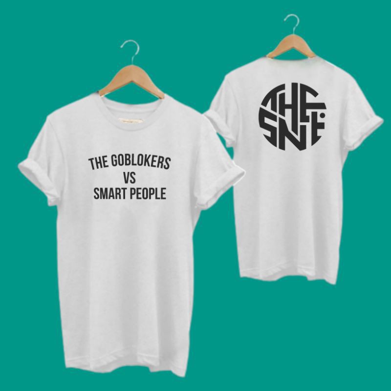 Kaos Goblokers || Baju The Goblokers Vs Smart People + Logo Basic Bobon Santoso Unisex Terb