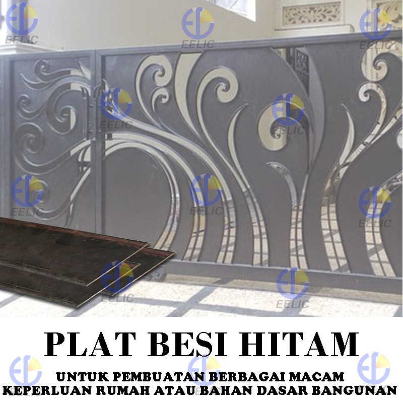 EELIC PLT-H1MM PLAT HITAM BESI BAJA 20X30CM TEBAL 1MM COCOK UNTUK DIY MESIN-MESIN