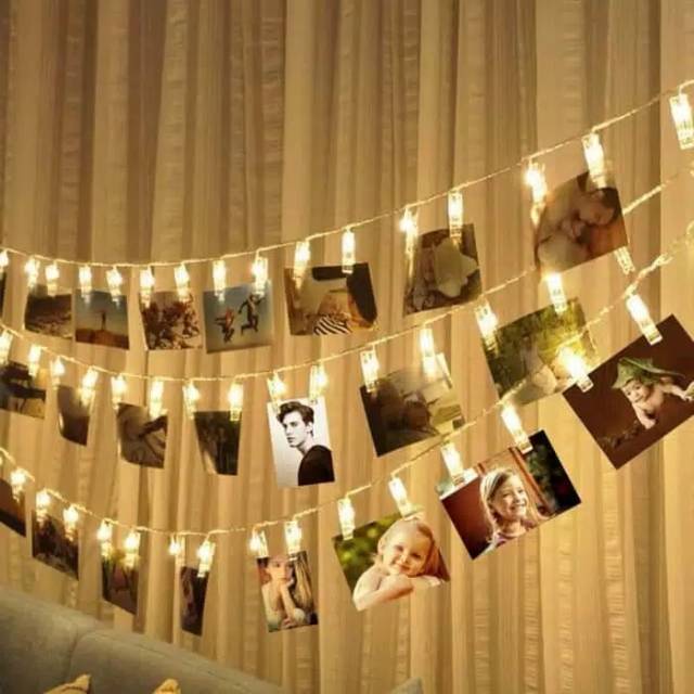 ☀ INDOLAND ☀  Led Jepit Photo Foto String Dekorasi Photo Holder Tumblr Lampu E014