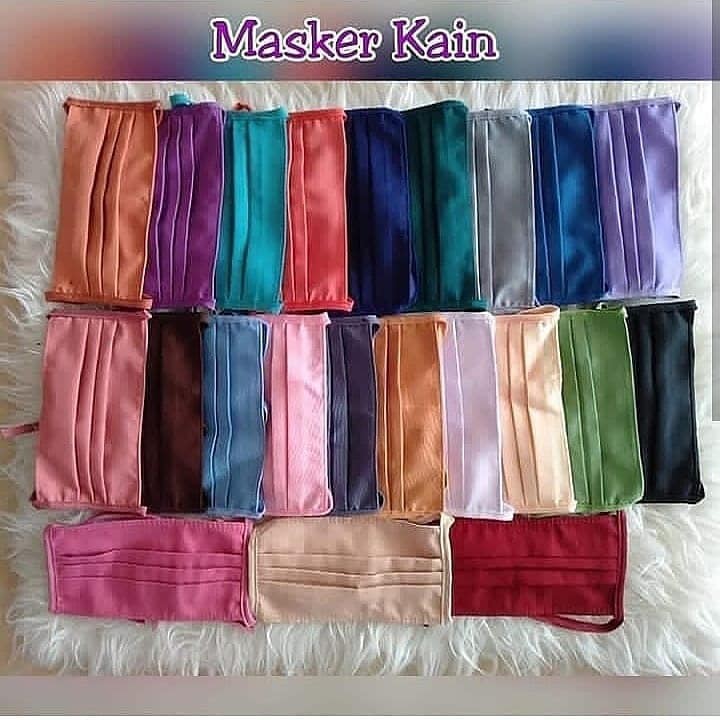 [COD] masker kain hijab / masker kain tali sambung / masker kain bahan oxford