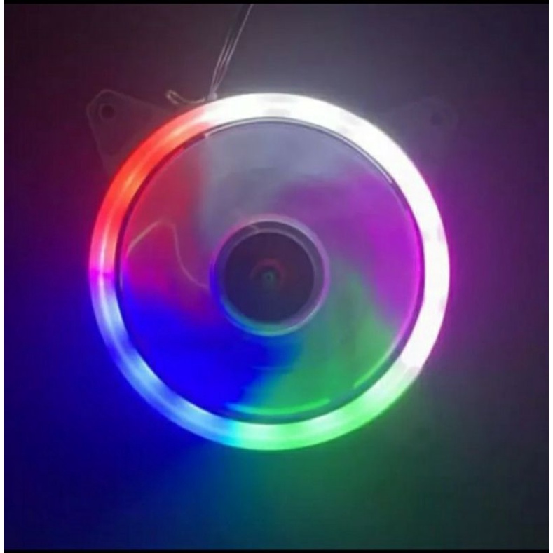 SKU-1220 FAN CASING 12CM RGB LED RAINBOW KONEKTOR MOLEX FAN CASE