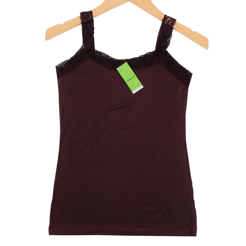Termurah Tanktop Renda Wanita Harga Murah All Size Tengtop Cewek Camisol Tali Renda Tentop Dalaman-Hitam Premium