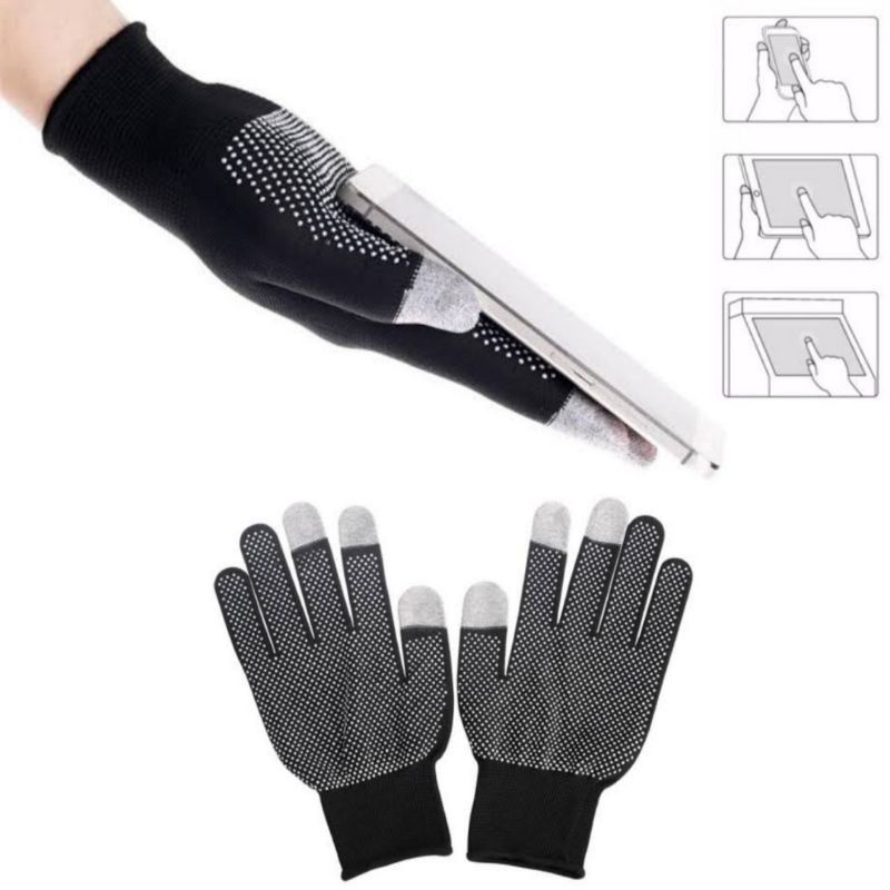 SARUNG TANGAN TOUCHCREEN HITAM ANTI SLIP SARUNG TANGAN MOTOR GOJEG GREB PRIA WANITA DEWASA SARUNG TANGAN SERBAGUNA BAHAN LEMBUT TERMURAH