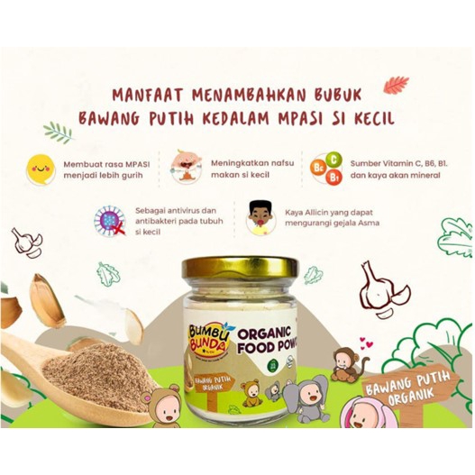 BUMBU BUNDA by Elia Organic Food Powder MPASI Bawang Putih  Slow Cooker