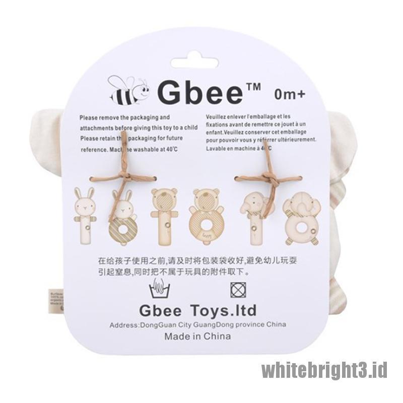 (white3) Mainan Rattle Boneka Plush Kartun Hewan Untuk Edukasi Bayi / Anak