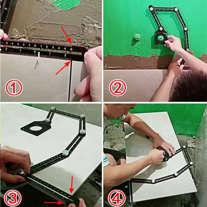 COD Alat Bantu Penanda Six Sided Ruler With Hole Locator