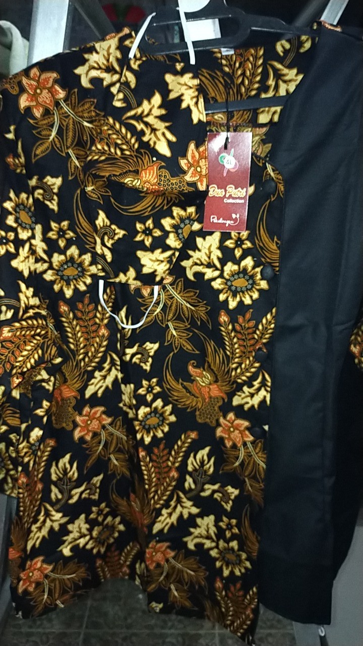 Tey-17 Batik Wanita Asj Sa Hrb026 Kenongo Kemeja Tosca Pendek