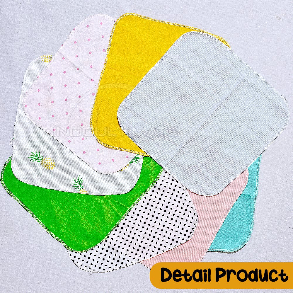 Waslap Bayi Sapu Tangan WL-02 Wash Lap Bayi 8Pcs Waslap Mandi Bayi MIX COLOUR