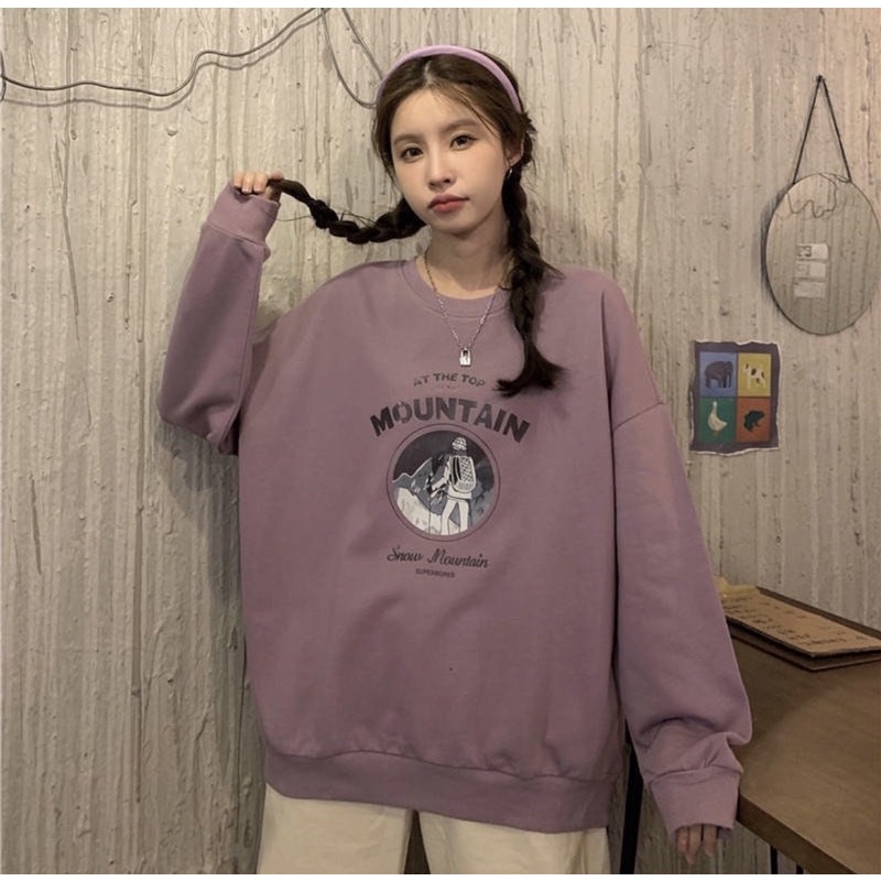 Montain sweater wanita oversize | sweater korean | sweater big size | Oblong sweater