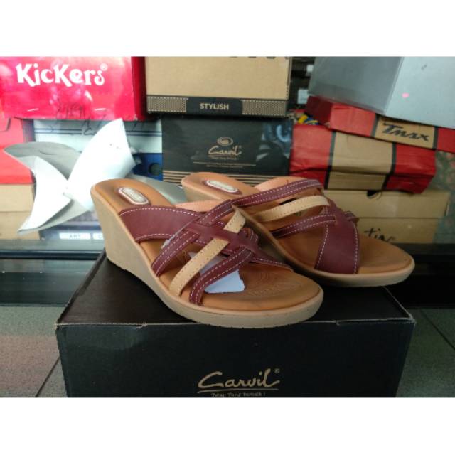 SENDAL CARVIL SYFA, SENDAL WANITA, SENDAL WEDGES