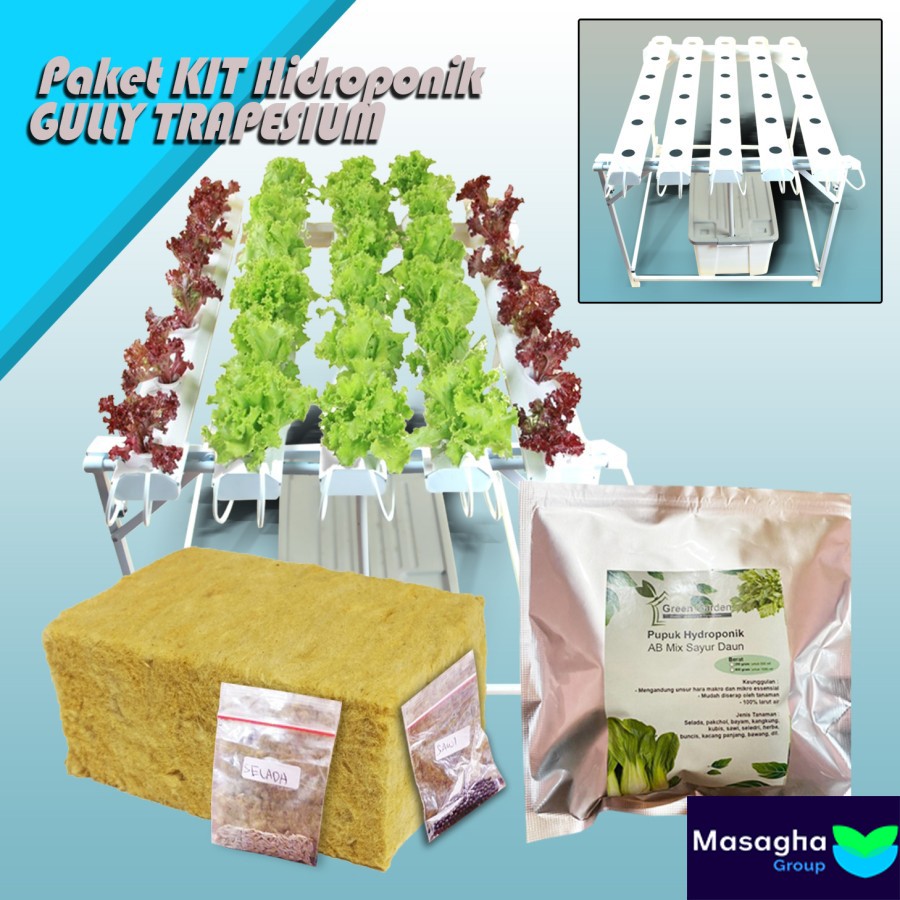 Paket Instalasi Hidroponik Gully Trapesium