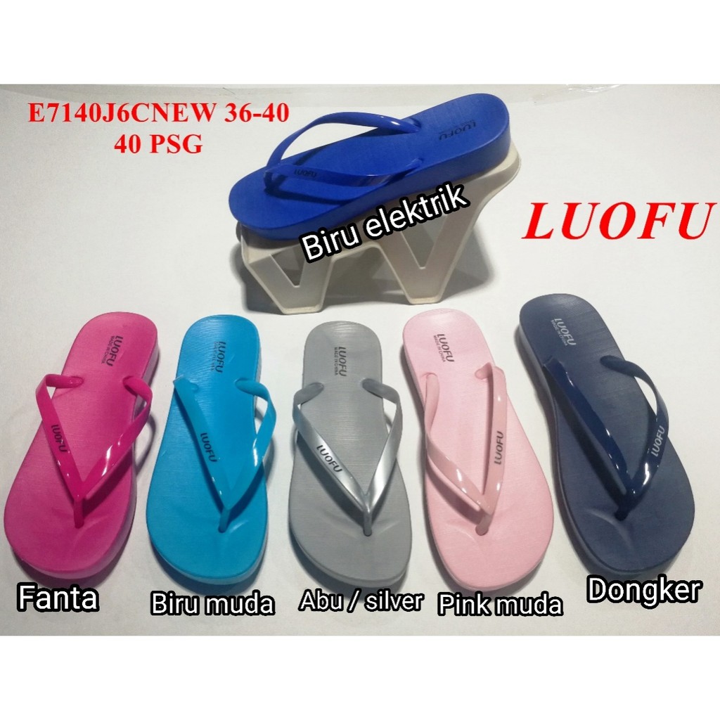 e7140 sendal sandal cewek jepit luofu import
