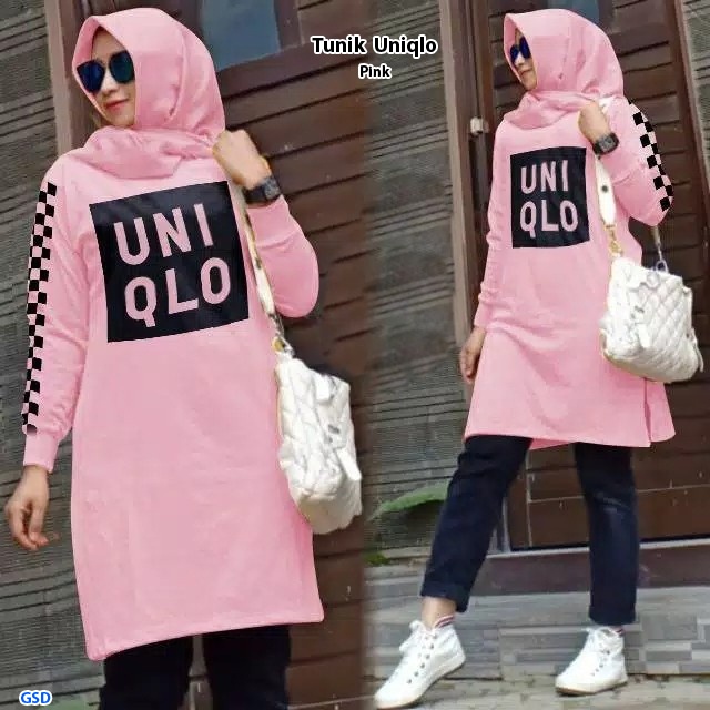 Tunik Uniqlo  / Baju Blus Wanita Lengan Panjang/ Baju Atasan Muslim