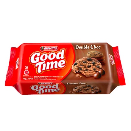 

Arnotts Good Time Cookies Double Choc 72g