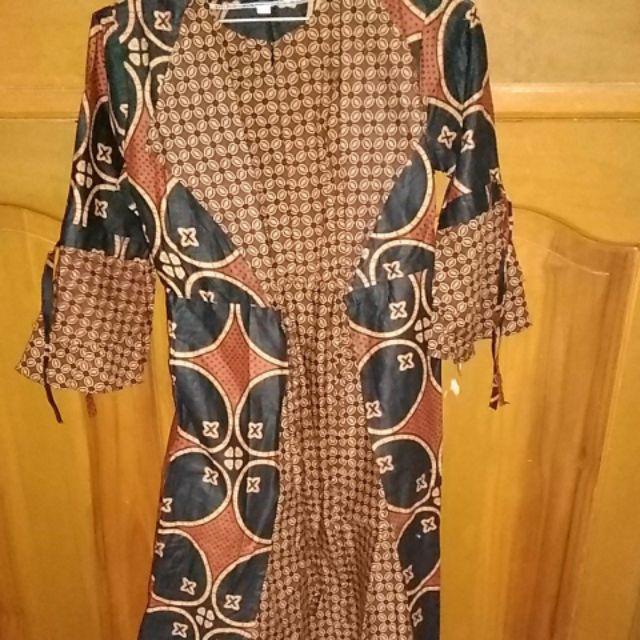 Couple Batik Gamis ,, Kerah Jazz Produk Original , Matt Katun Primis